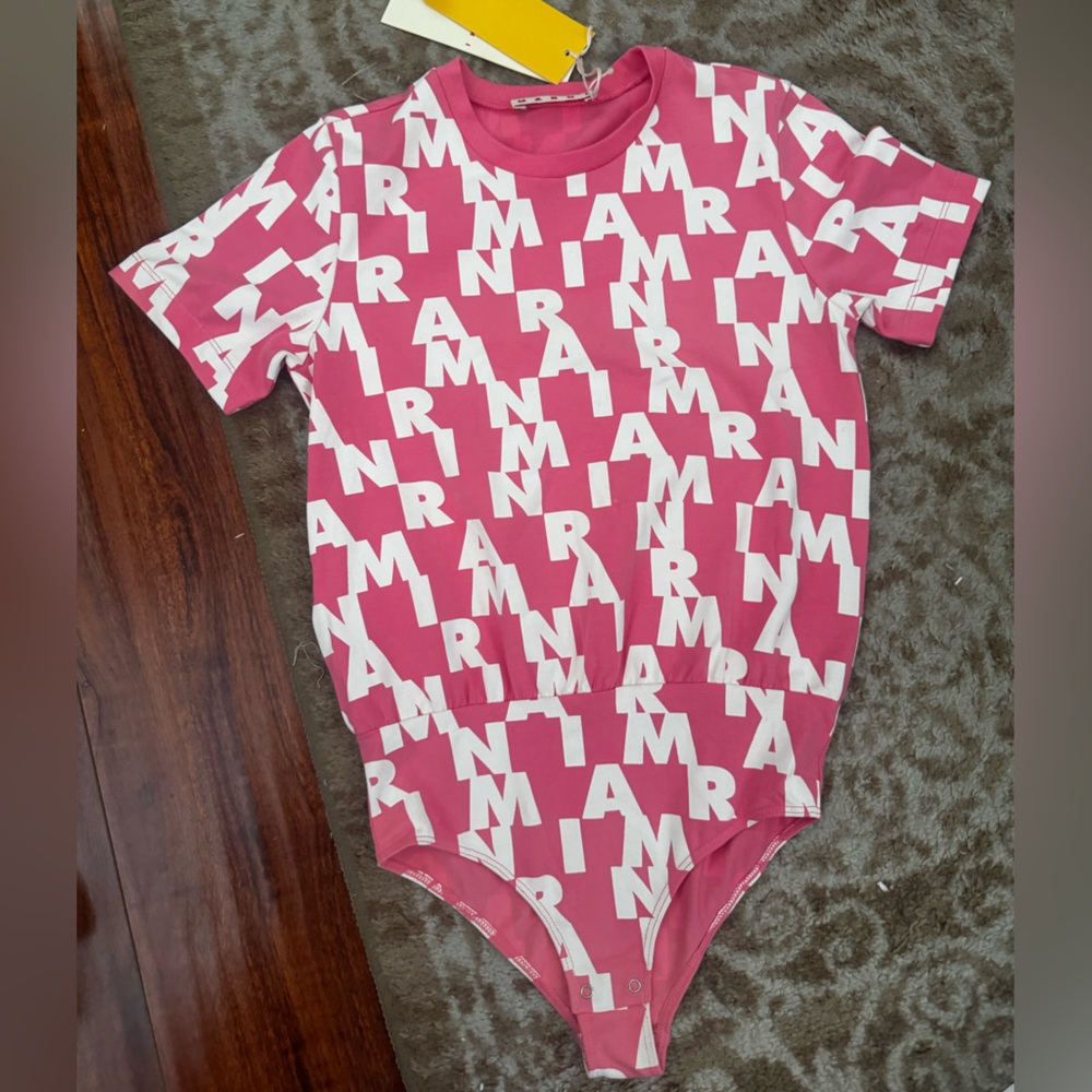 MARNI monogram body tee 8Y